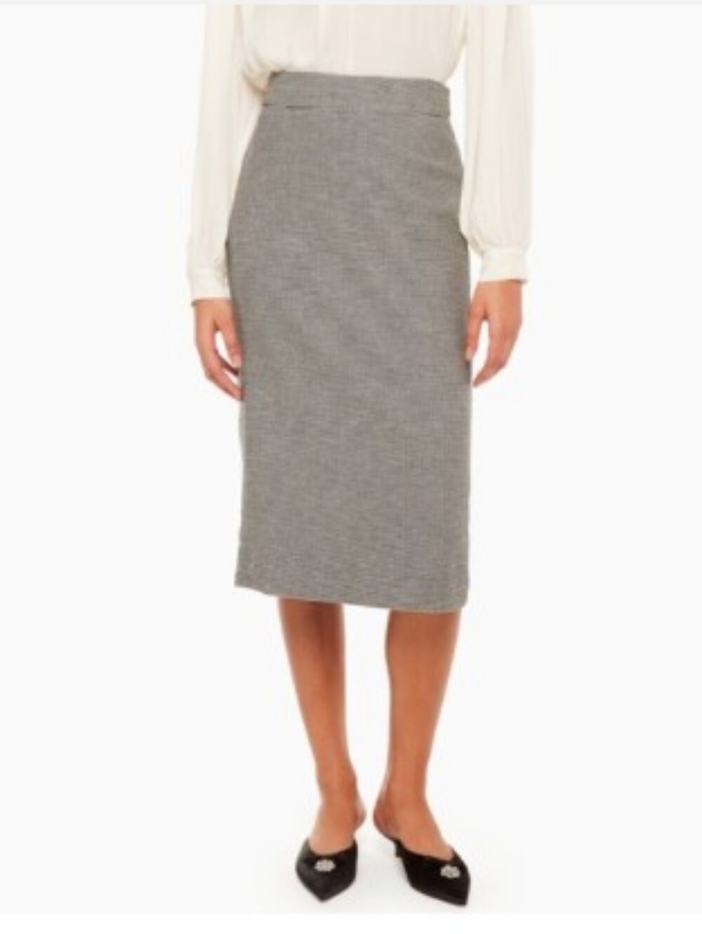 kate spade Black And White Houndstooth Pencil Skirt